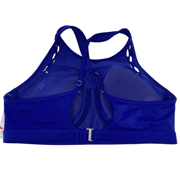 NWT Athleta High Neck Loop Bikini Top 40B/C Bra Cup Sapphire Blue 210979 XL - Picture 4 of 16
